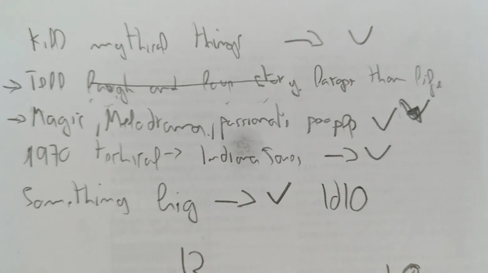 Me taking notes about the wishlist