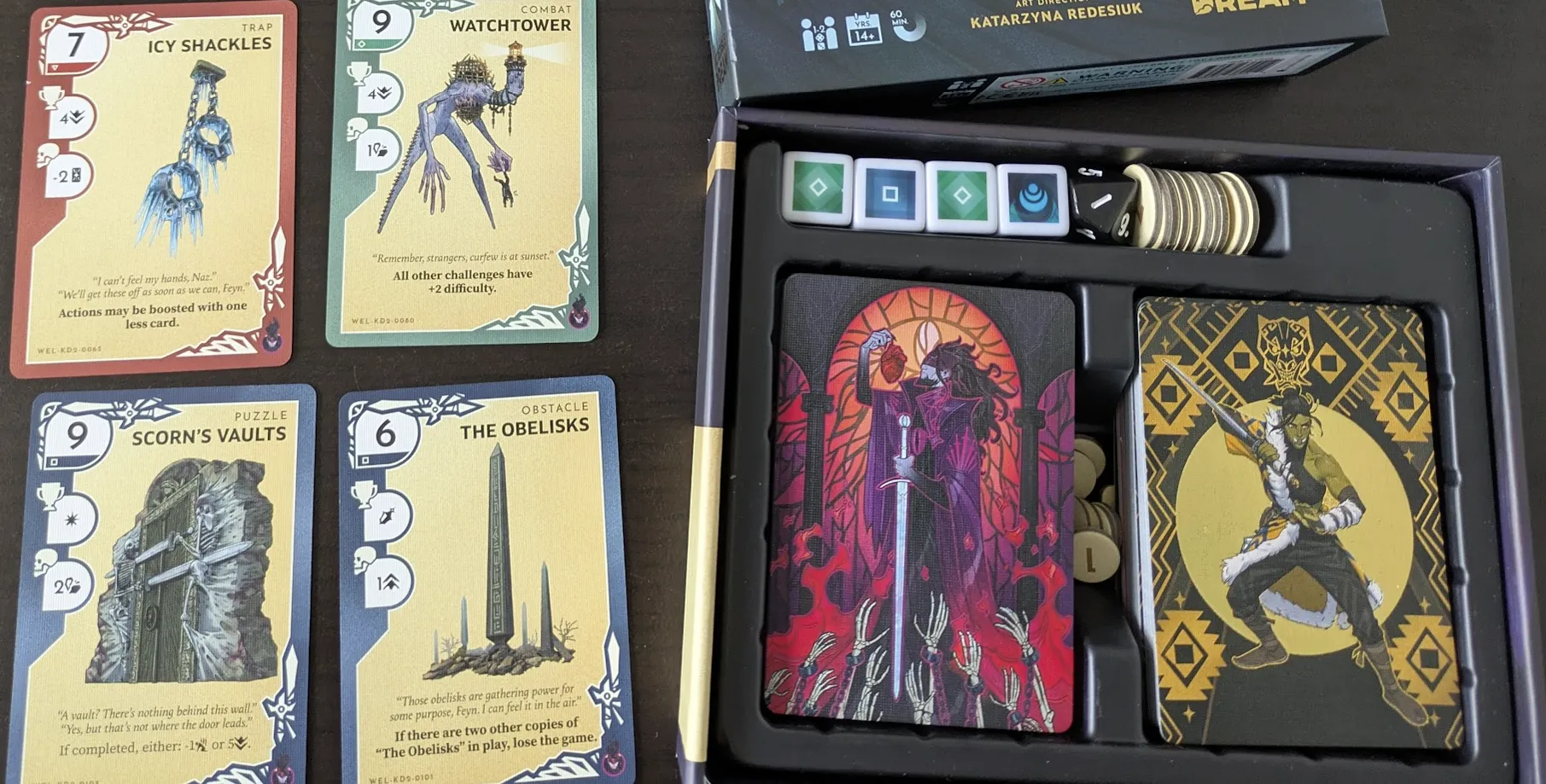 A few cards from the box