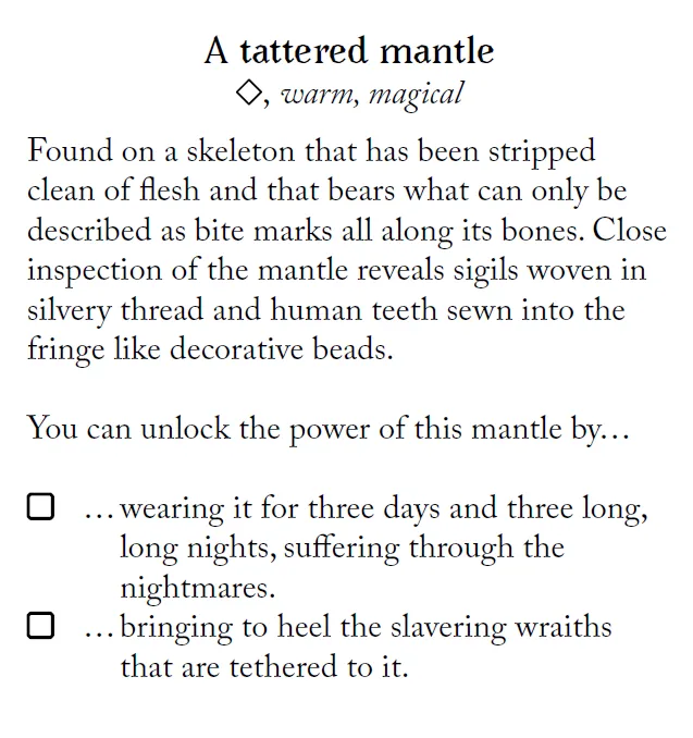 Mantle Wraiths Minor Arcana