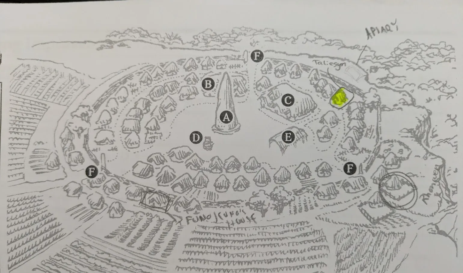 Stonetop village map